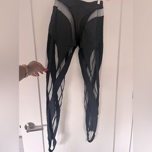 MUGLER Spiral Panel Leggings Size 42